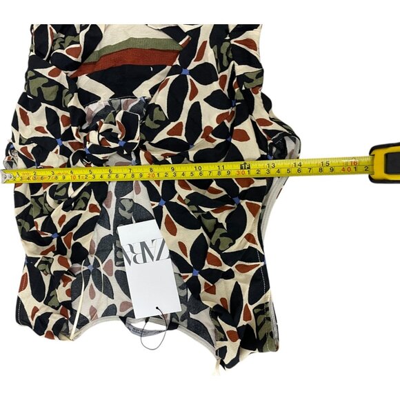 Zara Womens Midi Dress Size XS Multicolor Floral Cut Out 8626/159 NWT - Picture 12 of 13